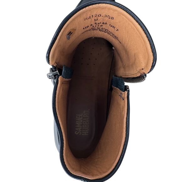 Samuel Hubbard Ankle‎ Zipper Chukka Boots Womens US 9 Black Leather W4120-308 - Picture 7 of 12